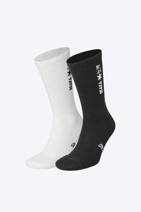 OSAKA Duo Pack Sport SOX - Wit/Zwart - 36-40 - 1 DUO PACK